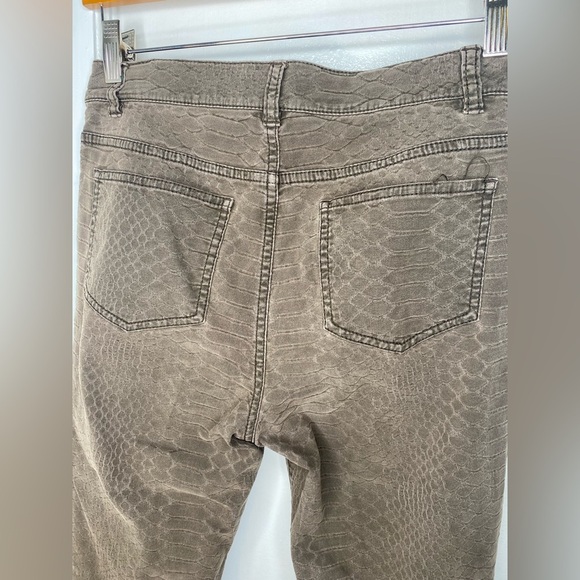 LAFAYETTE 148 New York Python Print Brown Skinny Jeans - Picture 6 of 8